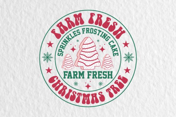 A Designer's Take on Christmas Tree Cake Graphics for Local Brands