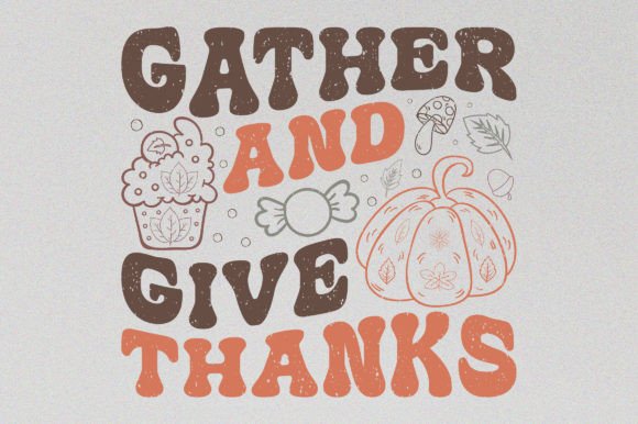 A Retro Thanksgiving Graphics Asset for T-Shirt Designs & Brand Mood