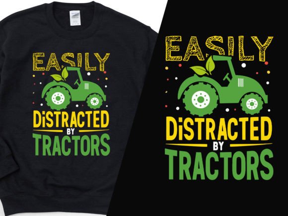 Easily Distracted by Trendy Stylish Tee Graphics for T-Shirt Designs