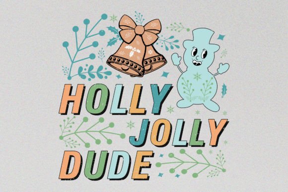 Holly Jolly Dude: A Festive Graphic for Handmade Product Designs