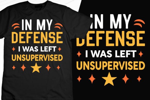 In My Defence Modern T-Shirt Design Graphic for Commercial Use