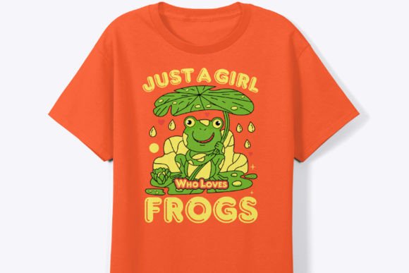 JUST a GIRL WHO LOVES FROGS Graphics for T-Shirt Designs