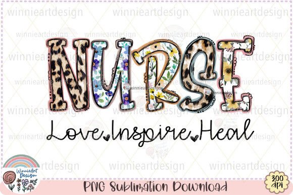 Nurse Flower Leopard Graphics for T-Shirt Designs & Creative Assets