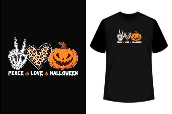 Peace Love Halloween: A Polished Graphic for T-Shirt and Blog Designs